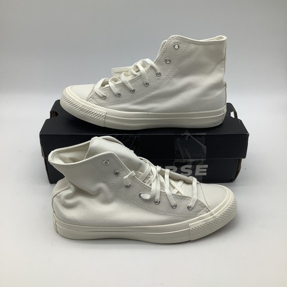 Converse CTAS Hi Vintage White Canvas High Top Sneakers Mens Size 5 A10966C New - Picture 2 of 7